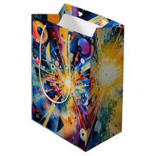 Cosmic Geometric Explosion Abstract Medium Gift Bag