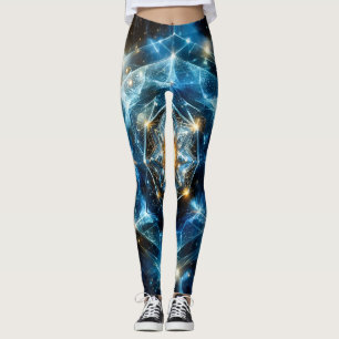 Cosmic Geometry Mandala Star Universe Abstract Leggings
