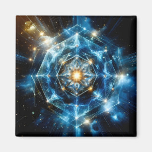Cosmic Geometry Mandala Star Universe Abstract Magnet