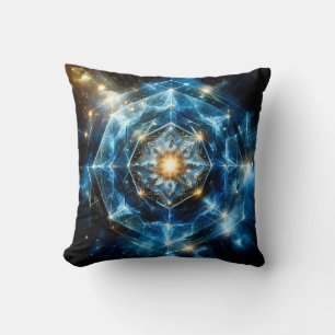 Cosmic Geometry Mandala Star Universe Abstract Throw Pillow