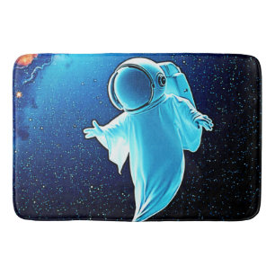 Cosmic Ghost in Space Design Bath Mat