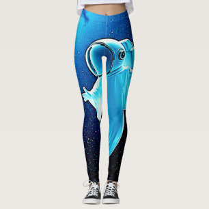 Cosmic Ghost in Space Design Leggings