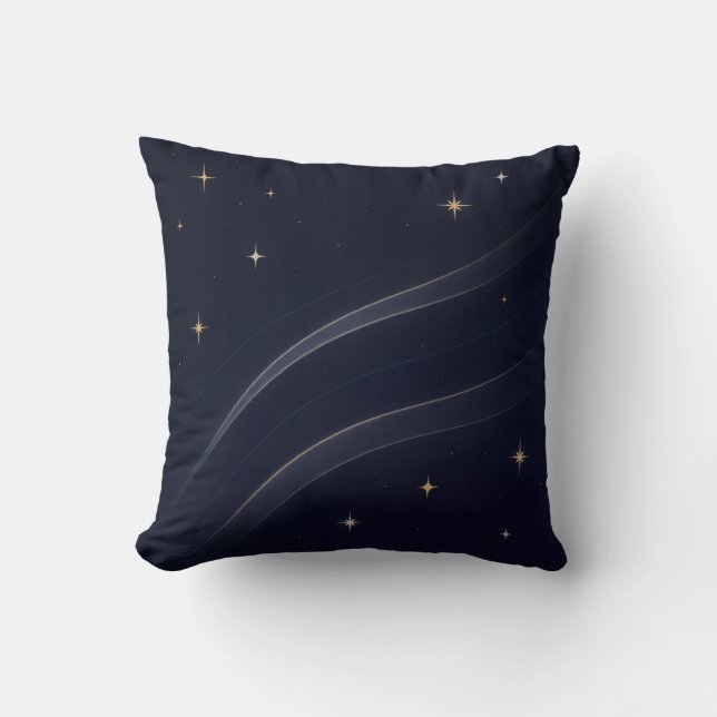 Cosmic Glow Design Throw Pillow (Front)