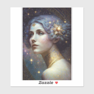 Cosmic Goddess Fantasy Art Sticker