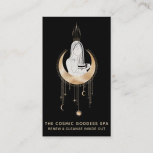 *~* Cosmic Goddess Moon Stars Water Urn Business Card