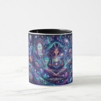 Cosmic Goddess Mug – Mystical Galaxy Woman Meditat