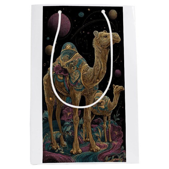 Cosmic golden camel duo medium gift bag (Front)