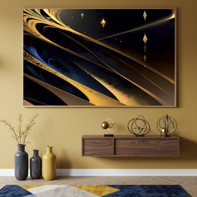 Cosmic Golden Flow Poster (Creator Uploaded)