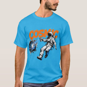 Cosmic Graffiti – Astronaut Street Art Space Spray T-Shirt