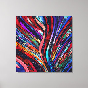 Cosmic Groove Stretched Canvas Print