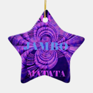 Cosmic Hakuna Art Print Ceramic Ornament
