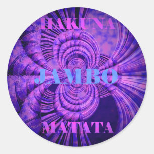 Cosmic Hakuna Art Print Classic Round Sticker