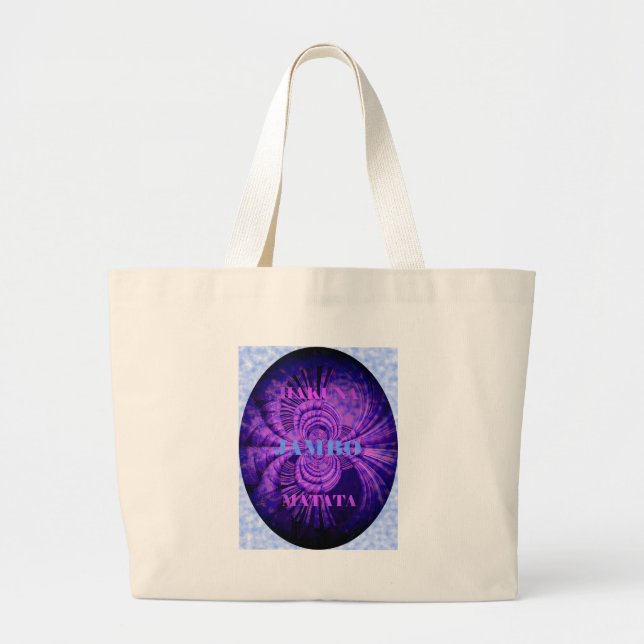 Cosmic Hakuna Art Print Large Tote Bag (Front)