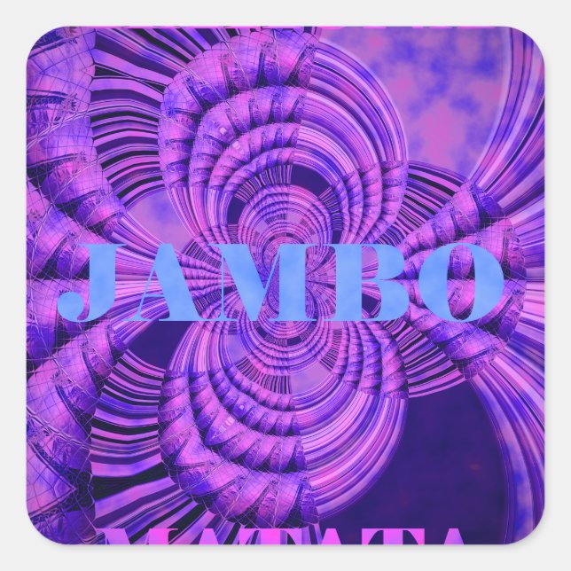 Cosmic Hakuna Art Print Square Sticker (Front)