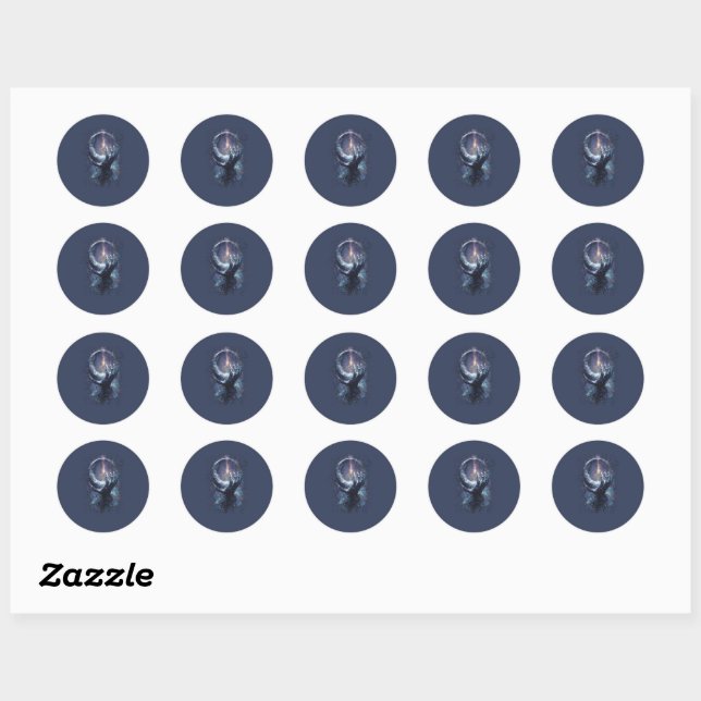 Cosmic Hand Dark Fantasy Classic Round Sticker (Sheet)