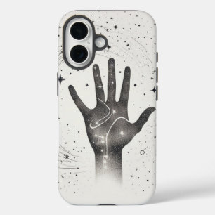 Cosmic Hand in Starry Galaxy – Surreal Spiritual S iPhone 16 Case
