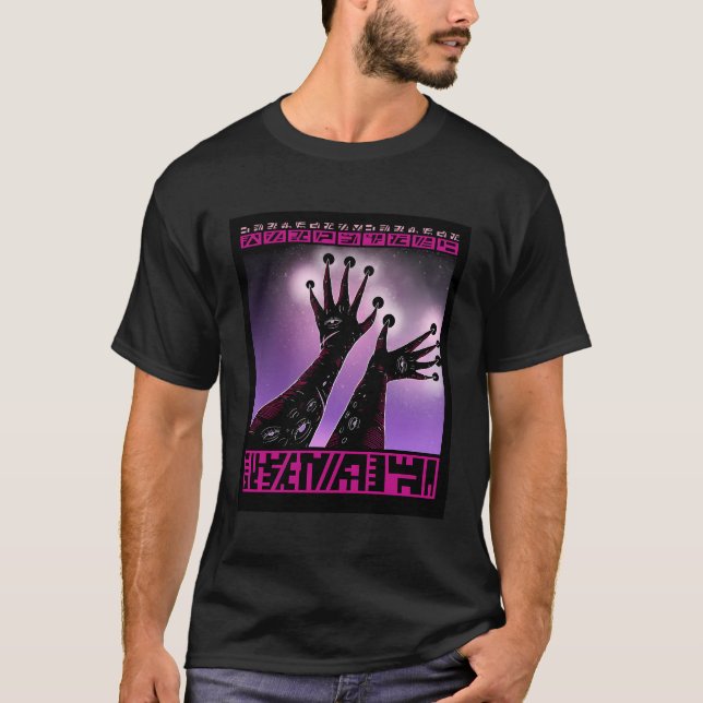 Cosmic Hands An Extraterrestrial Message T-Shirt (Front)