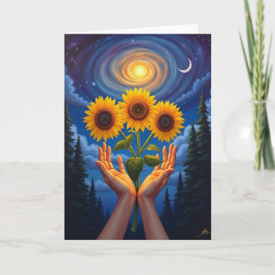 Cosmic Hands Birthday Card