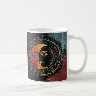 Cosmic Harmony Sun and Moon Coffee Mug