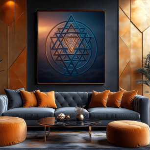 Cosmic Harmony: The Eternal Emblem Canvas Print