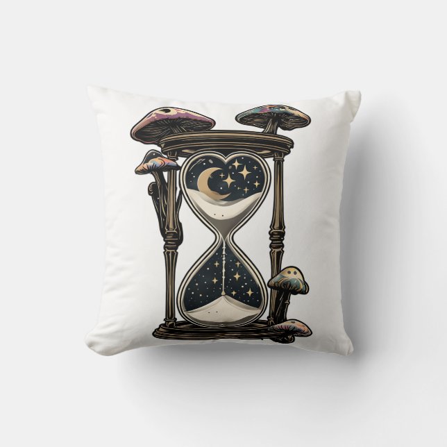 Cosmic Hourglass Throw Pillow (Front)