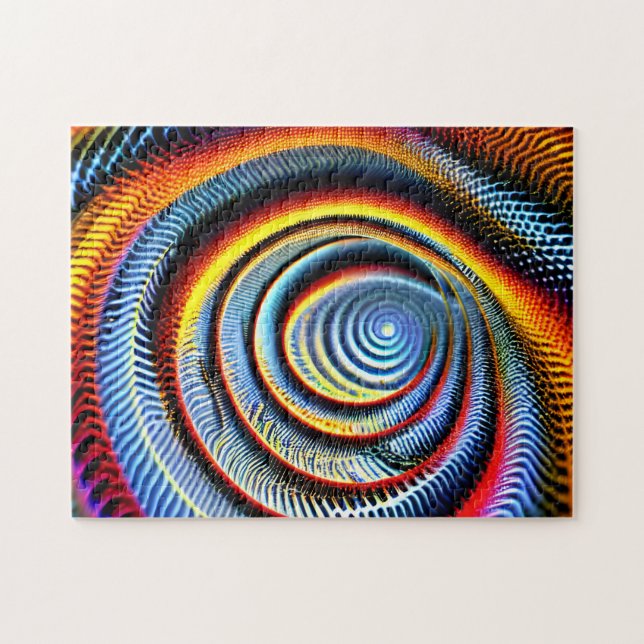 Cosmic hypnosis pulled into long indigo journey jigsaw puzzle (Horizontal)