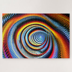 Cosmic hypnotized galactic indigo swirl into space jigsaw puzzle