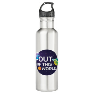 Cosmic Illustration Out of this World Outer Space 710 Ml Water Bottle