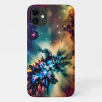 Cosmic indigo bright mystical mesmerized landscape
