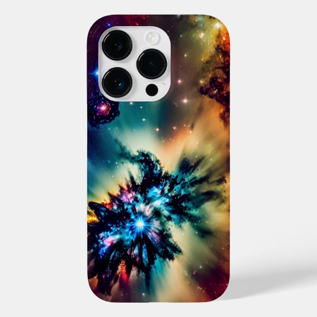 Cosmic indigo exploded mesmerizing space landscape Case-Mate iPhone case (Back)