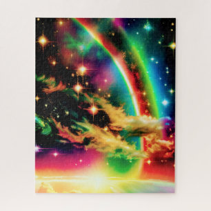 Cosmic Indigo Interstellar Event in Magical Space Jigsaw Puzzle