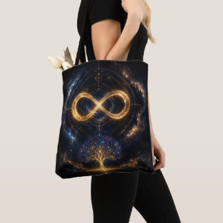 Cosmic Infinity Tree Shoulder Tote Bag