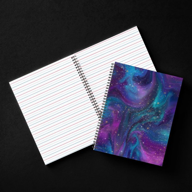 Cosmic Ink | Turquoise Blue Purple Galaxy Nebula Notebook (Creator Uploaded)