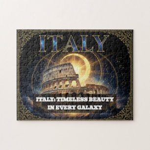 Cosmic Italy Roman Colosseum Celestial Art Jigsaw Puzzle