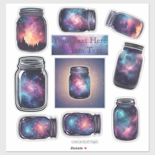 Cosmic Jars AI Fantasy Digital Art Print (Set) (Sheet)