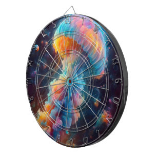 Cosmic Jellyfish Artwork Dartboard