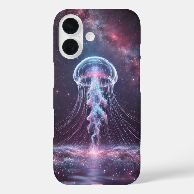 Cosmic Jellyfish iphone 16 Case (Back)