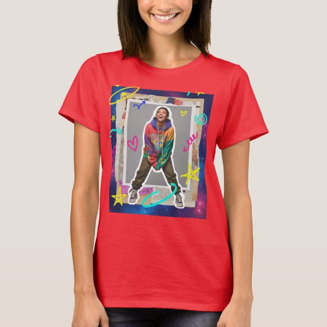 Cosmic Joy Collage T-Shirt (Front)