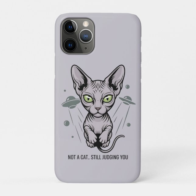 Cosmic Judging Sphynx Cat Art Case-Mate iPhone Case (Back)