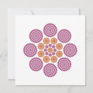 Cosmic Kaleidoscope Note Card in Purple in Gold