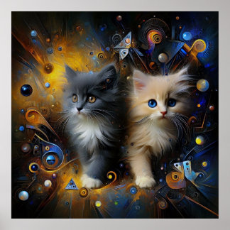 Cosmic Kittens & Life's Art Poster