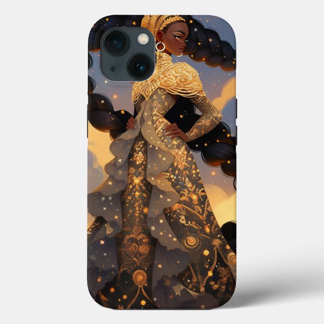 Cosmic Lady African American Fantasy Art Case-Mate iPhone Case (Back)