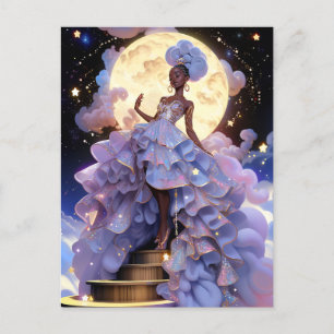 Cosmic Lady African American Fantasy Art Postcard