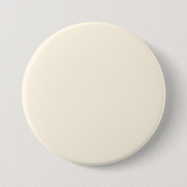 Cosmic Latte Cream Solid Colour 3 Inch Round Button (Front)