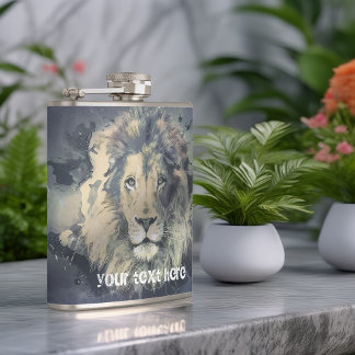 COSMIC LION KING | Custom Vinyl Wrapped Flask