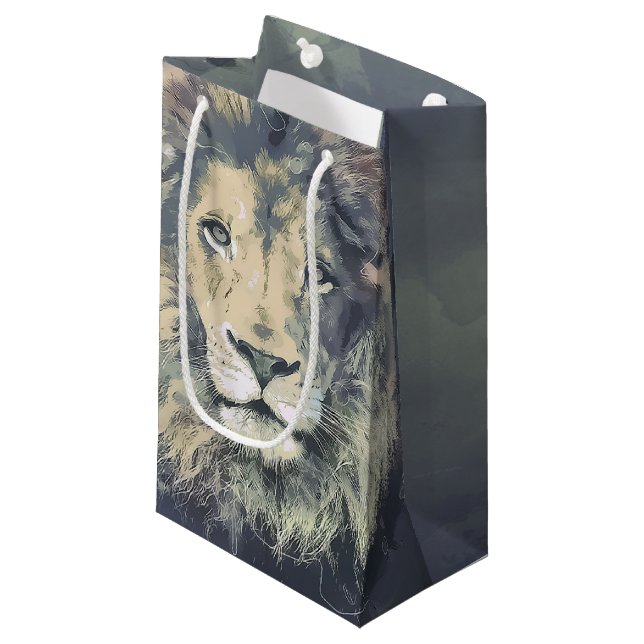 COSMIC LION KING | Sac cadeau personnalisé (Devant Angle)