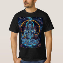 Cosmic Lord Shiva Meditation Astronaut Fantasy T-S