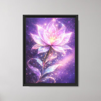 Cosmic Lotus Flower Canvas Print