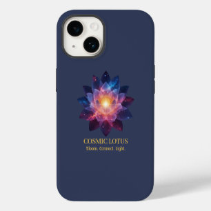 Cosmic Lotus Flower Galaxy Bloom Energy iPhone 14 Case