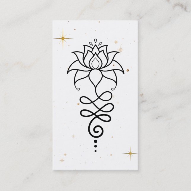 *~* Cosmic Lotus +  Nirvana - Sacred Geometry Business Card (Front)